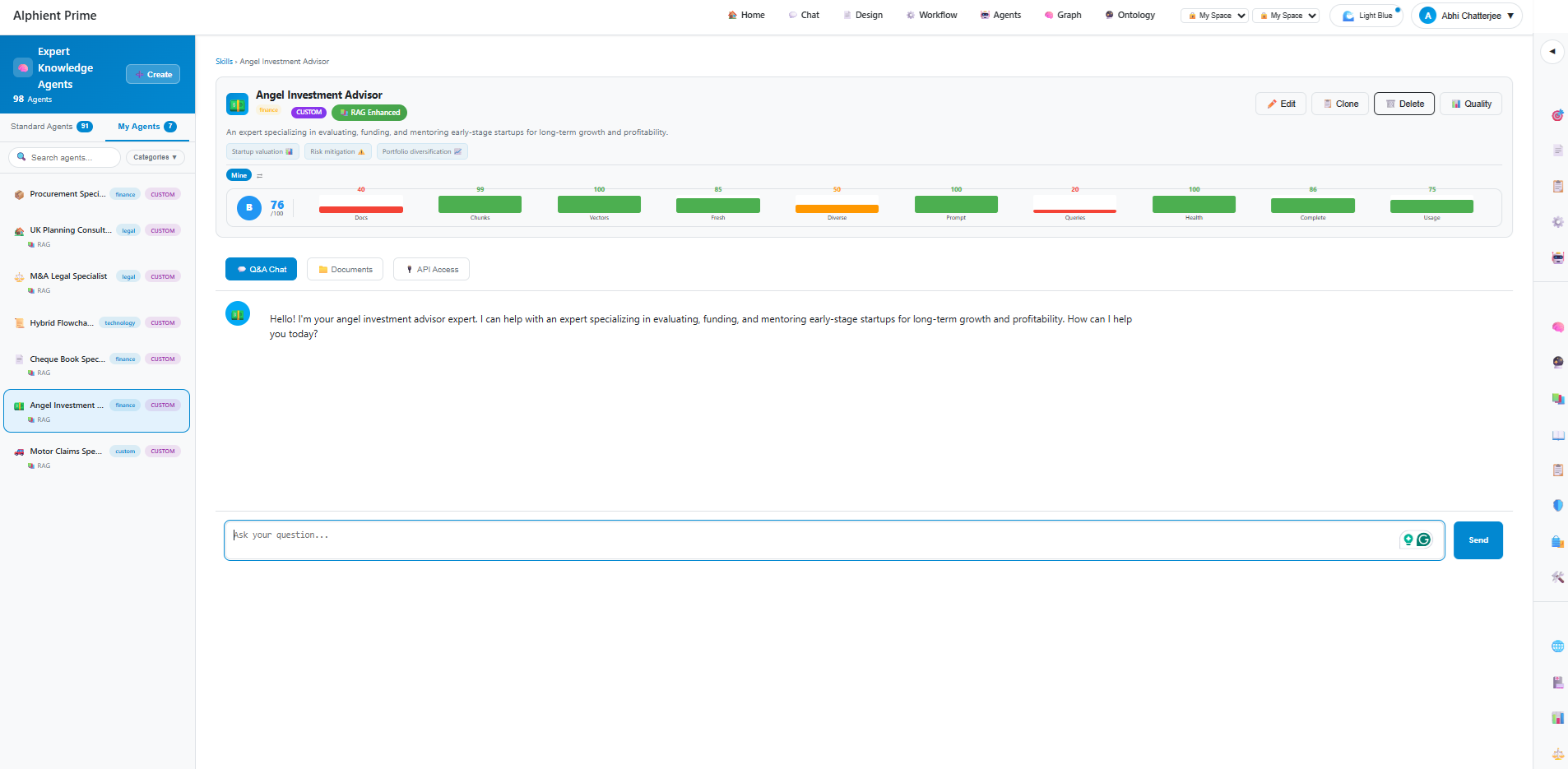 Skill Detail - Angel Investment Advisor with RAG Quality Bars
